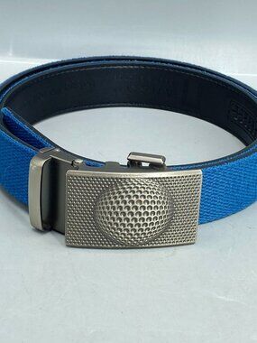 Anson Golf Belt Mens 36W Blue Metal Buckle Performance Adjustable Casual Tennis